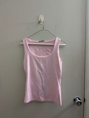Zara Light Pink Scoop Neck Tank Top Medium Luxury Layer Casual Classic Pastel